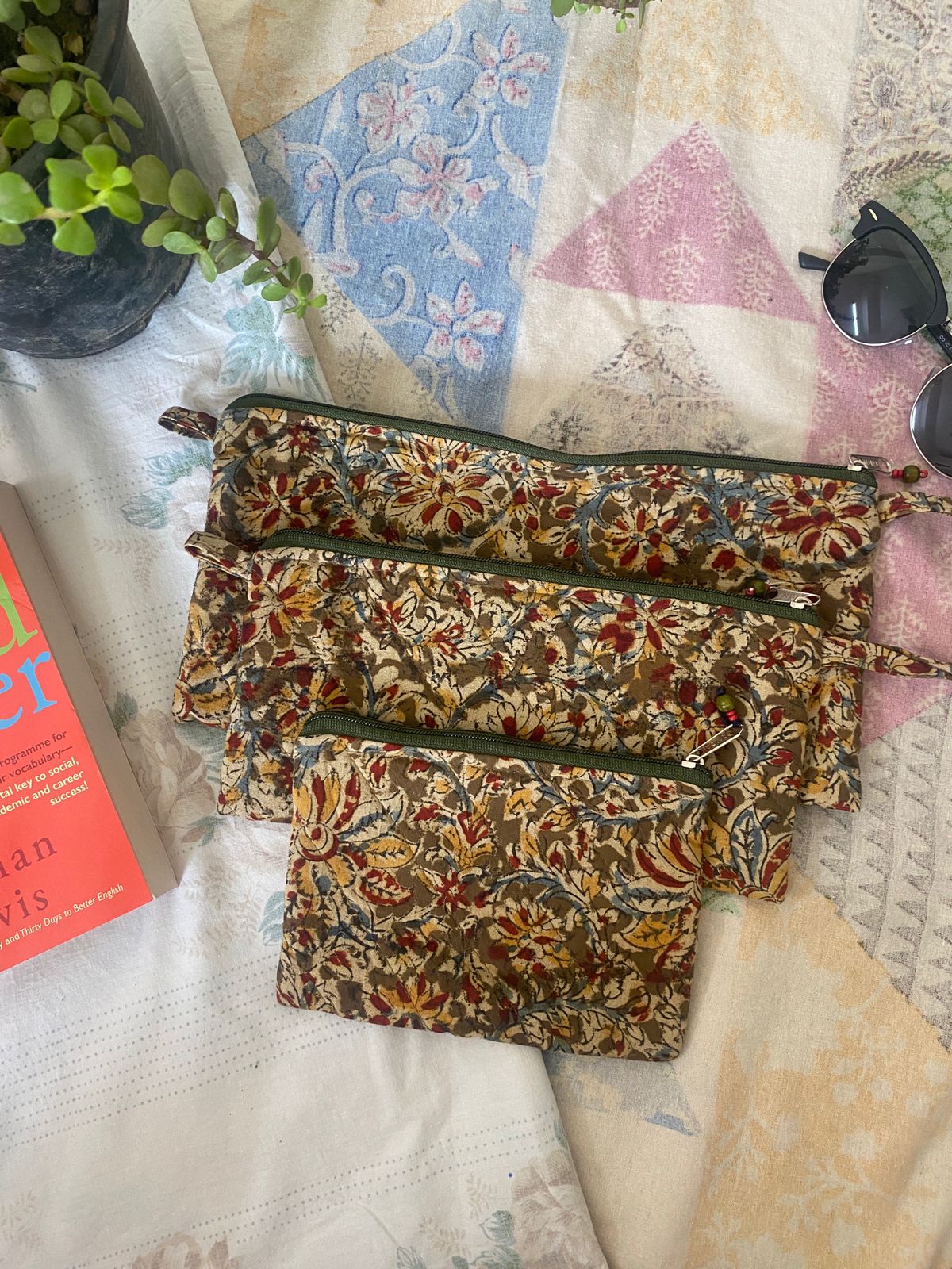 Quilted Utility Pouches Set of Three