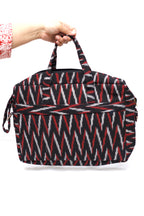 Red and Black Handcrafted Ikkat Woven Laptop Bag