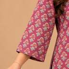 Dusty Rose Pink Handblock Print Top