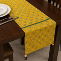 Mustard Ajrakh Print Table Runner