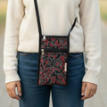 Black Ajrakh Quilted Sling Bag