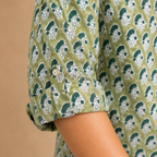 Green Handblock Print Top