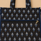 Dark Brown Handblock Print Tote Bag