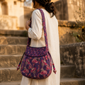 Purple Drawstring Quilted Potli Bag