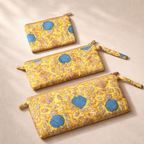 Yellow Set of Three Multipurpose pouch