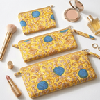 Yellow Set of Three Multipurpose pouch