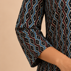 Black Ajrakh Print Cotton Kurta