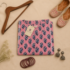 Pink Handblock Print Cotton Kurta
