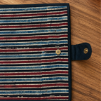 Handcrafted File Folder - Black Stripes