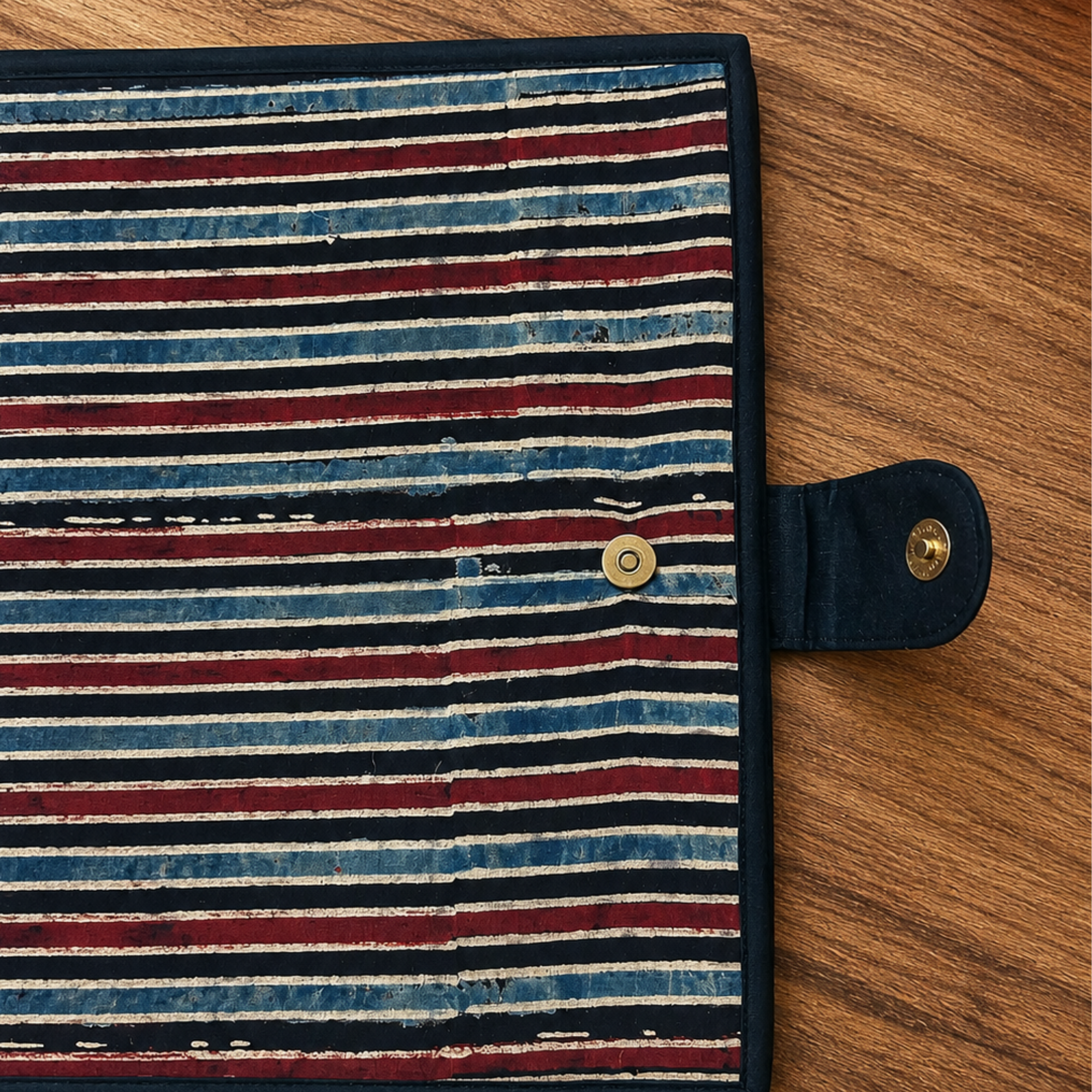 Handcrafted File Folder - Black Stripes