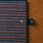 Handcrafted File Folder - Navy Blue Stripes