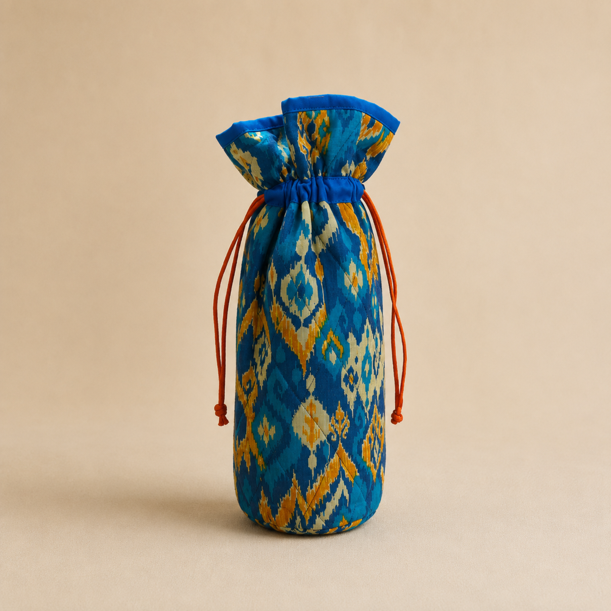 Handcrafted Block Print Quilted Bottle Cover