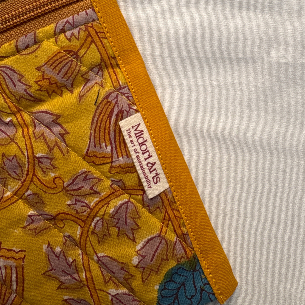 Yellow Quilted Sling Bag