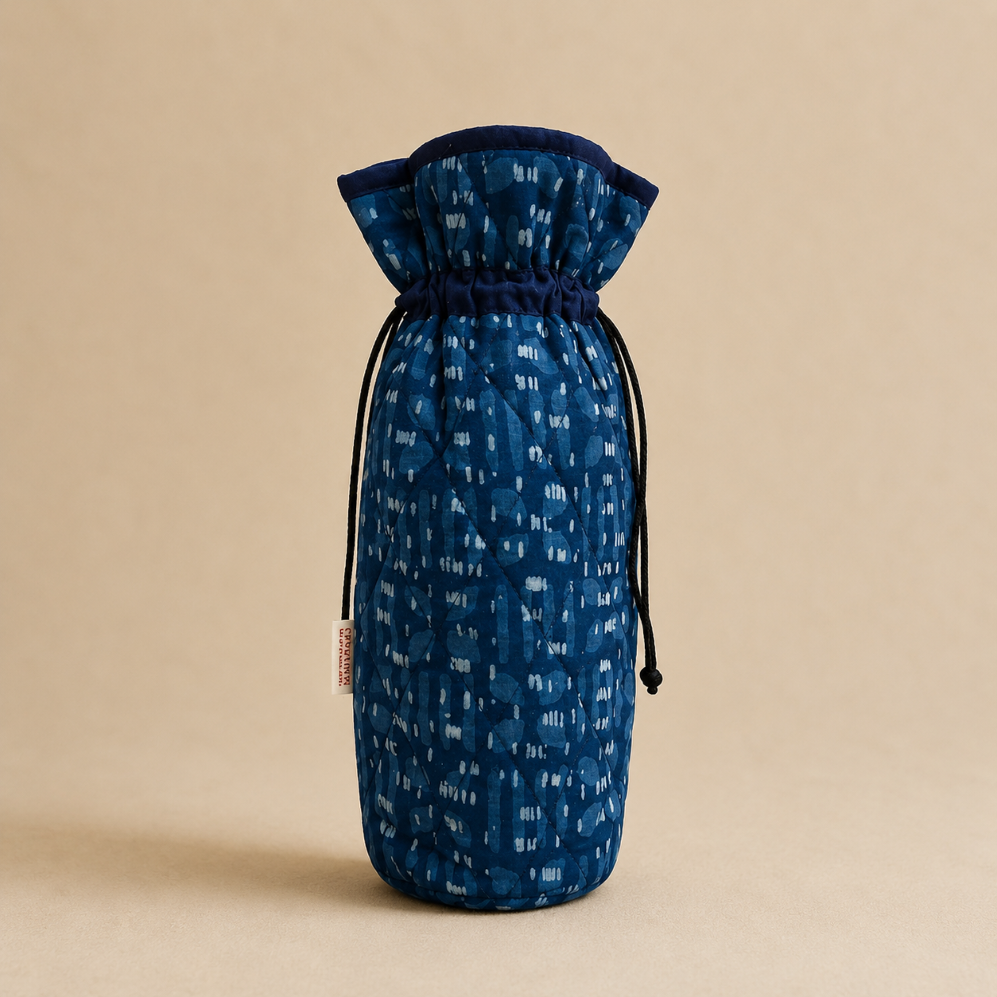 Blue Handcrafted Block Print Quilted Bottle Cover (Copy)