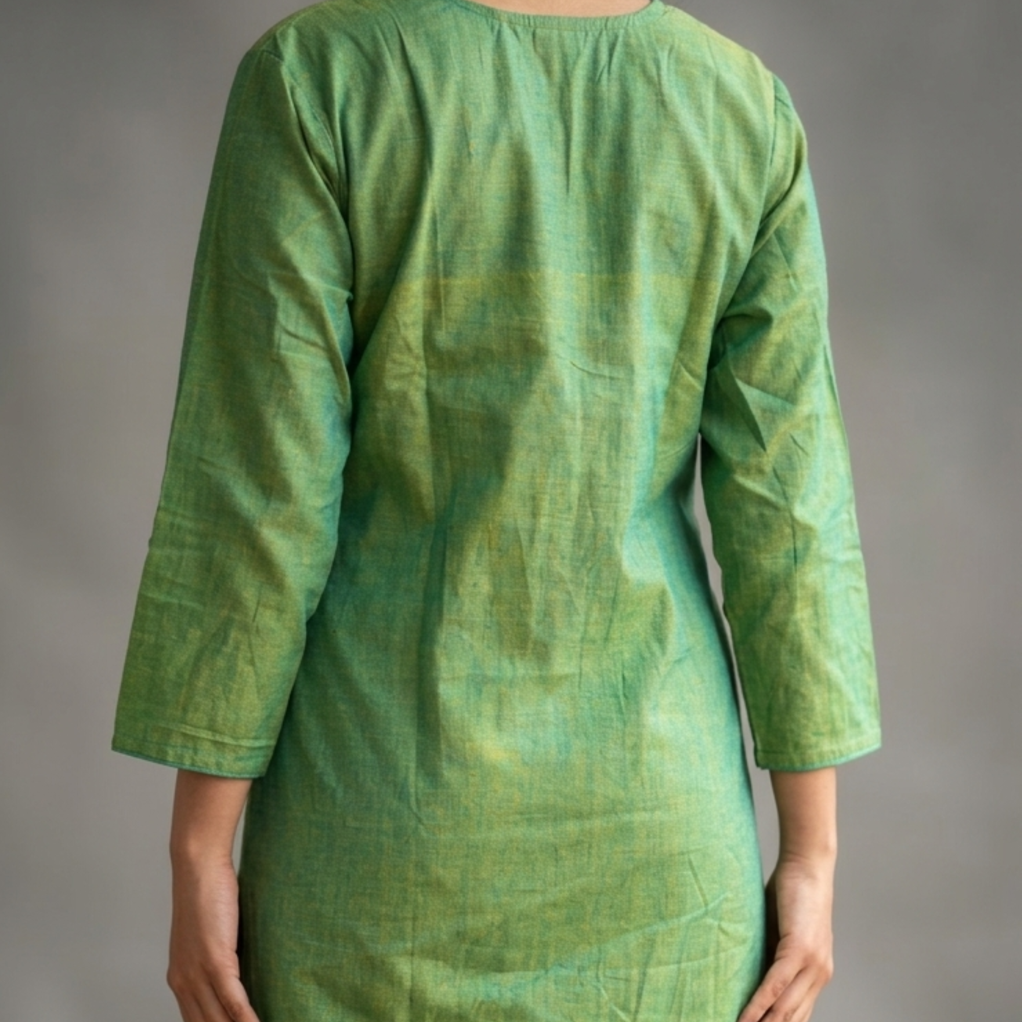 Green Handloom Cotton Kurta