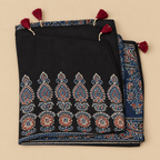 Stoles - Indigo Ajrakh Print Modal Silk Stole