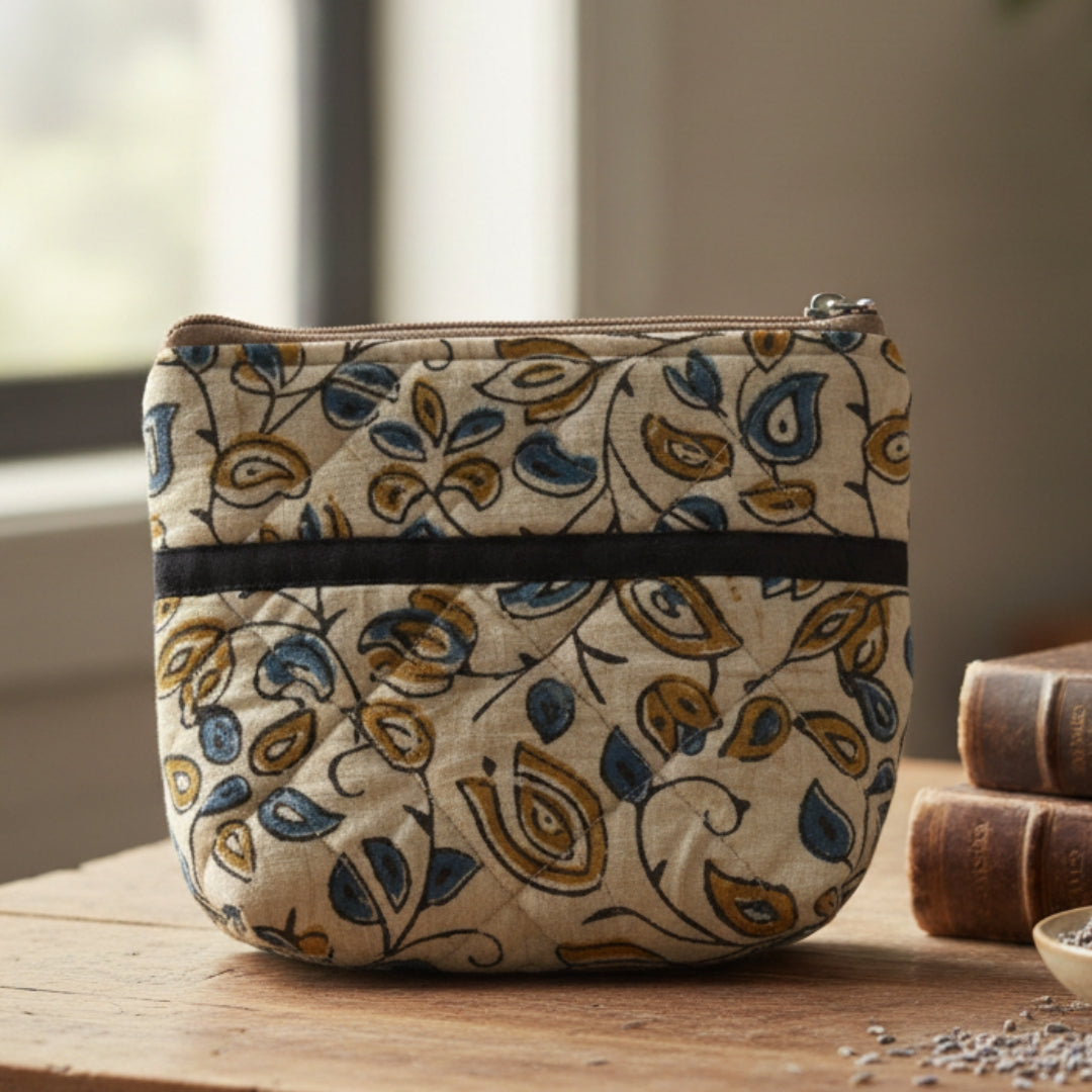 Floral Ajrakh Quilted Laptop Sleeve