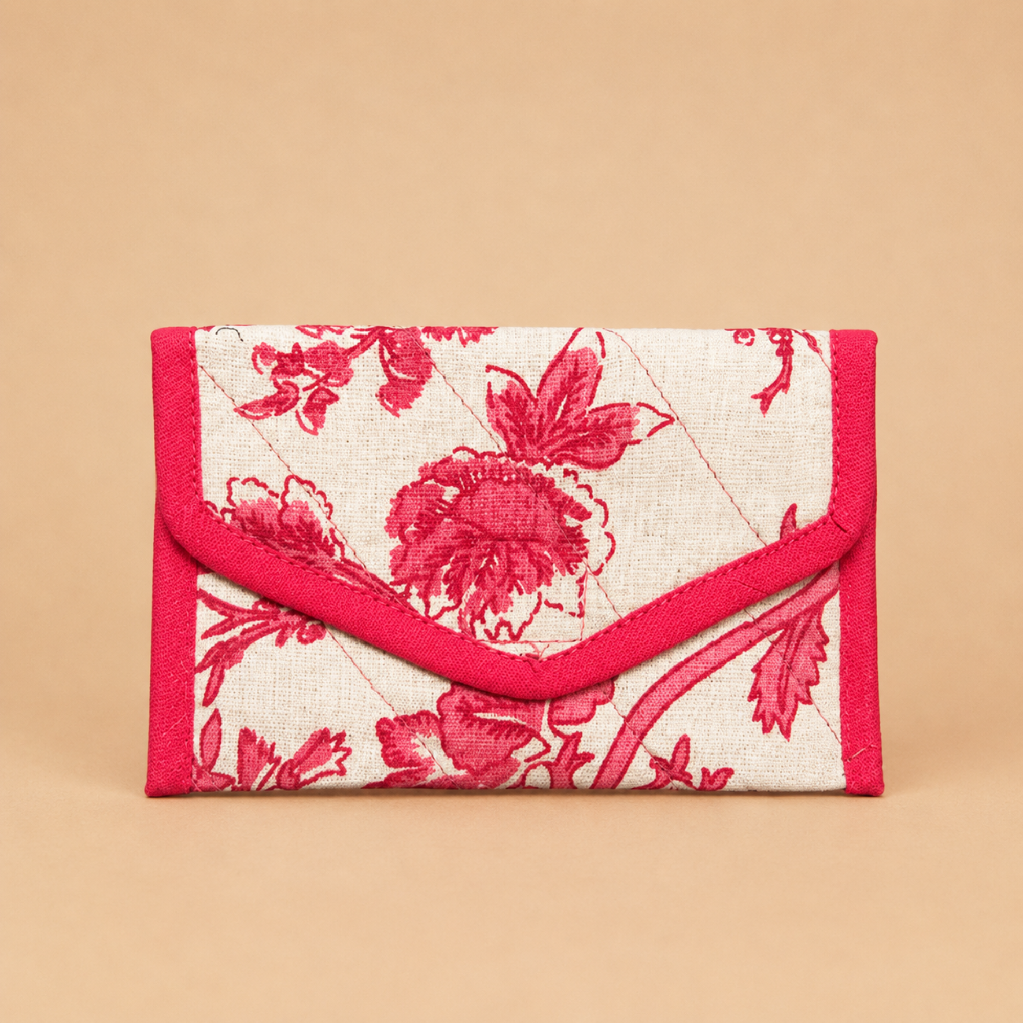 Coin Pouch - Red Floral