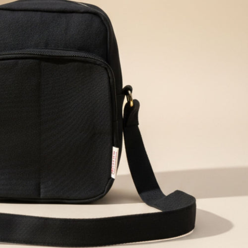 Black Cotton Crossbody/Fanny Packs