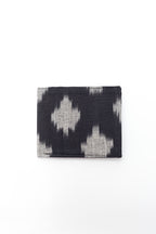 Black Handcrafted Woven Ikkat Print Men Wallet
