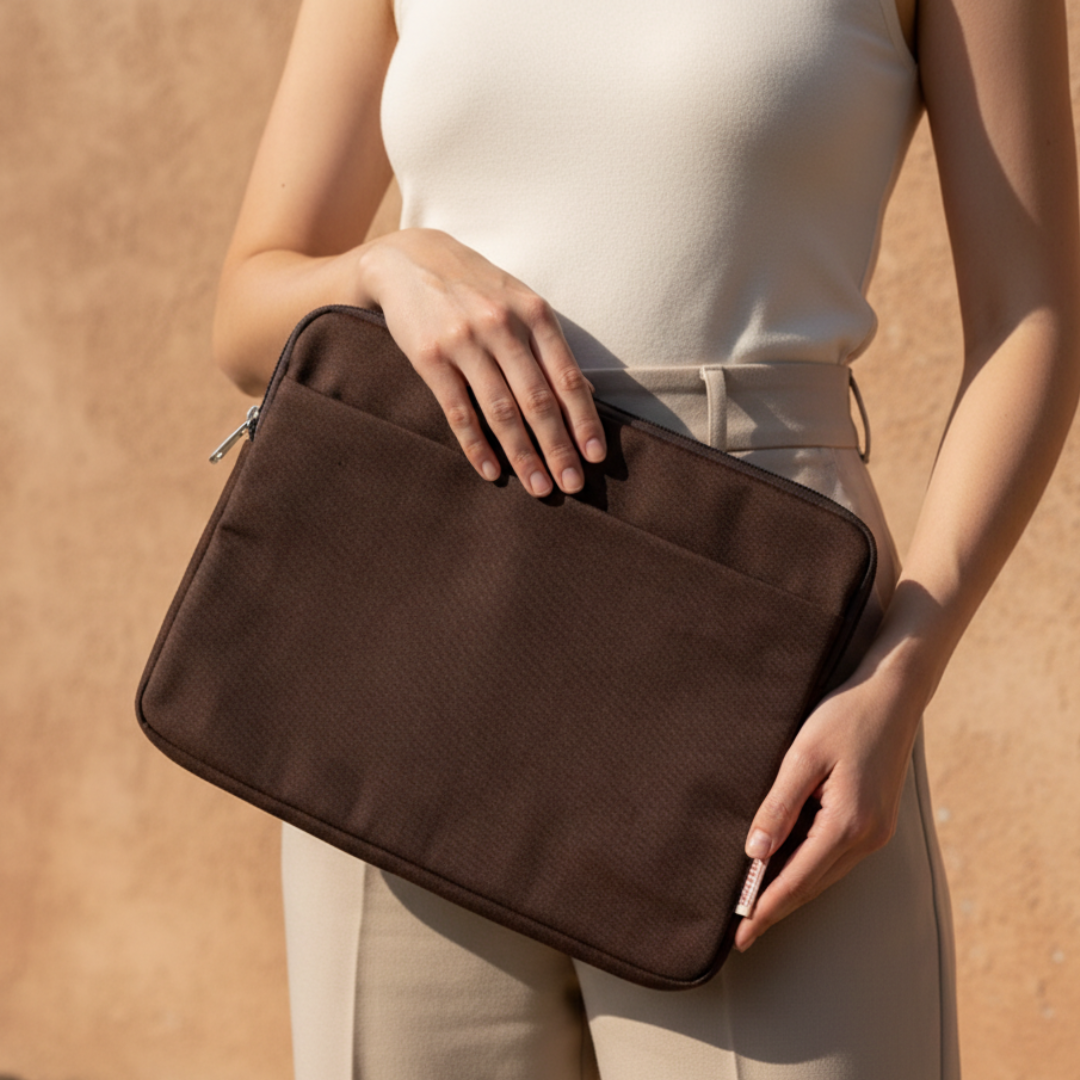 Brown Canvas iPad Sleeve