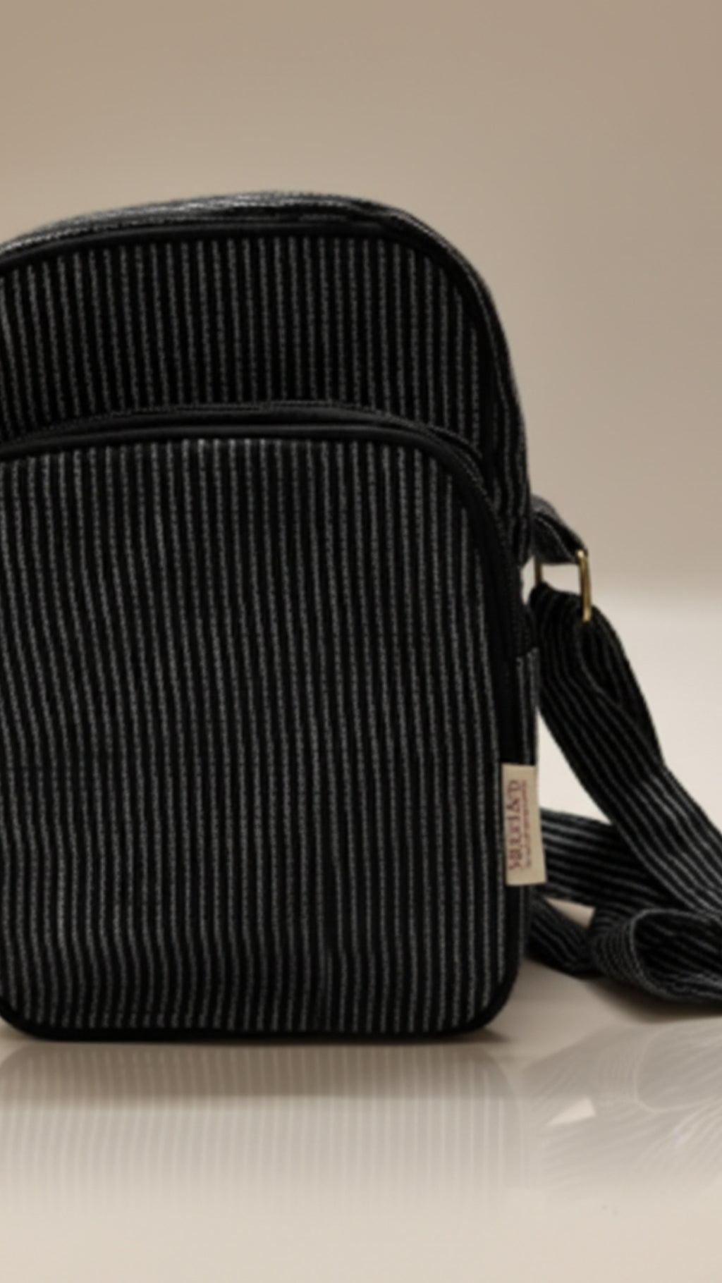 Black Cotton Crossbody/Fanny Packs