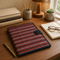 Handcrafted File Folder - Red Stripes