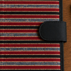 Handcrafted File Folder - Red Stripes