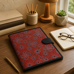 Handcrafted File Folder - Red Ajrakh