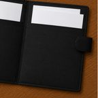 Handcrafted File Folder - Black Floral Handblock Print