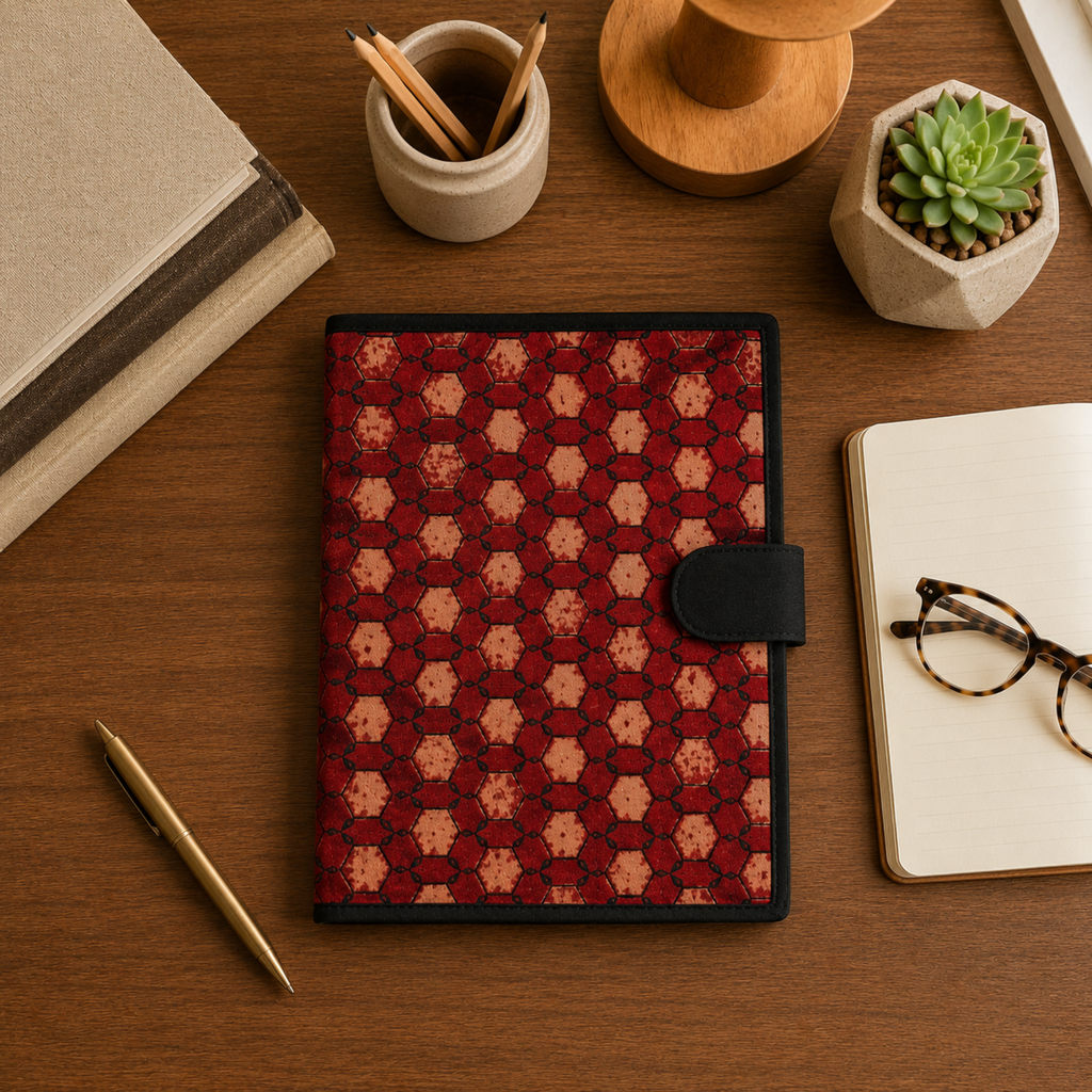 Handcrafted File Folder - Maroon Ajrakh