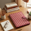 Red Block Print File Folder