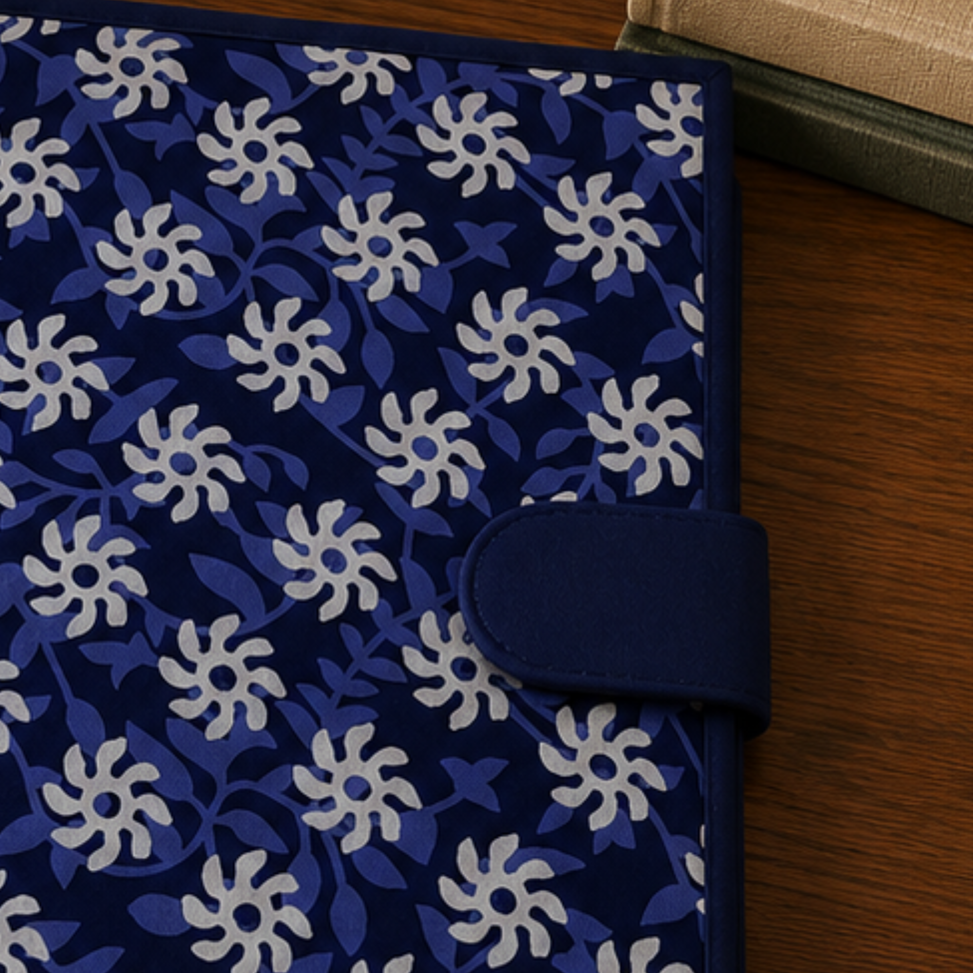 Handcrafted File Folder - Blue Handblock Print