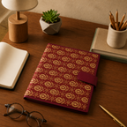 Handcrafted File Folder - Maroon Handblock Print