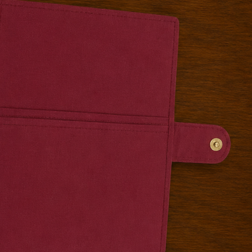 Handcrafted File Folder - Maroon Handblock Print