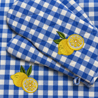 Blue Check Apron Set