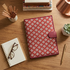 Red Block Print File Folder
