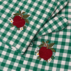 Green Check Apron Set