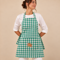 Green Check Apron Set