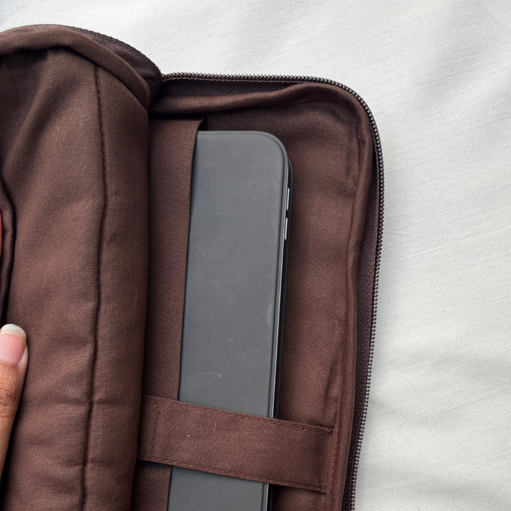 Brown Canvas iPad Sleeve