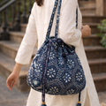 Indigo Quilted Potli Bag