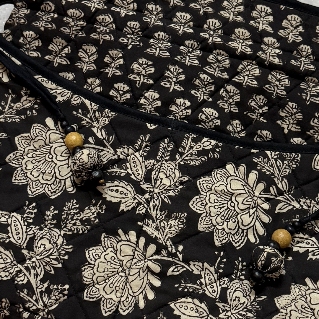Black Quilted Potli Bag