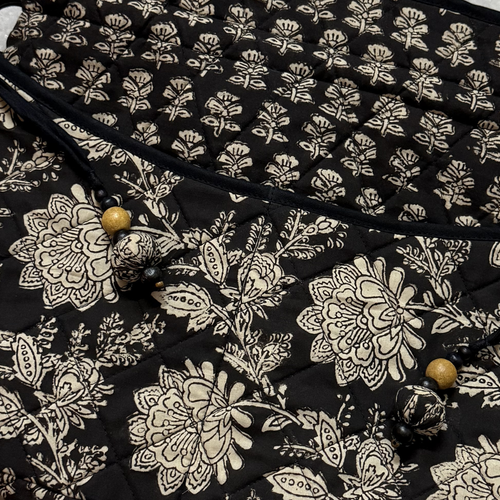 Black Quilted Potli Bag