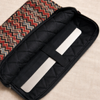 Black Ajrakh  Quilted Laptop Sleeve