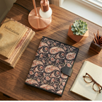 Black Kalamkari Print File Folder