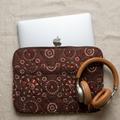 Brown Ajrakh  Quilted Laptop Sleeve