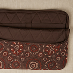 Brown Ajrakh  Quilted Laptop Sleeve