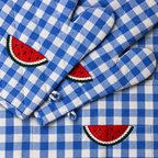 Blue Check Apron Set