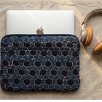 Indigo  Ajrakh Quilted Laptop Sleeve