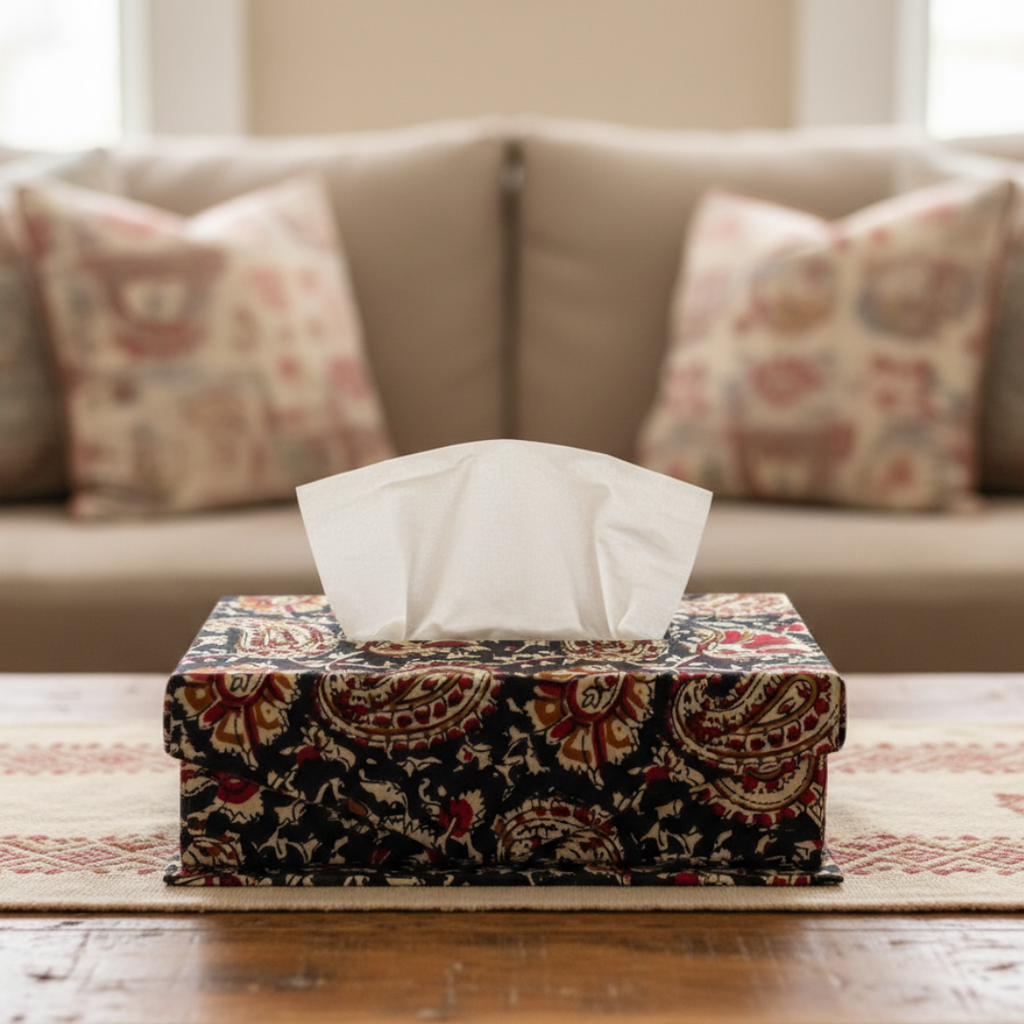 Black Fabric Tissue Box